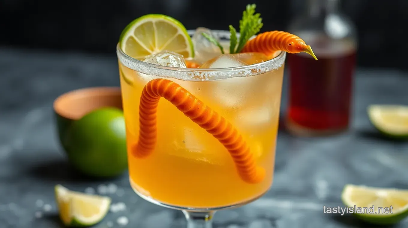 Mezcal Worm Cocktail