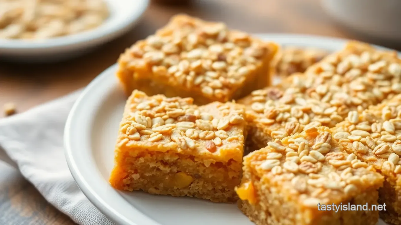 Old Fashioned Persimmon Bars with Oatmeal Topping