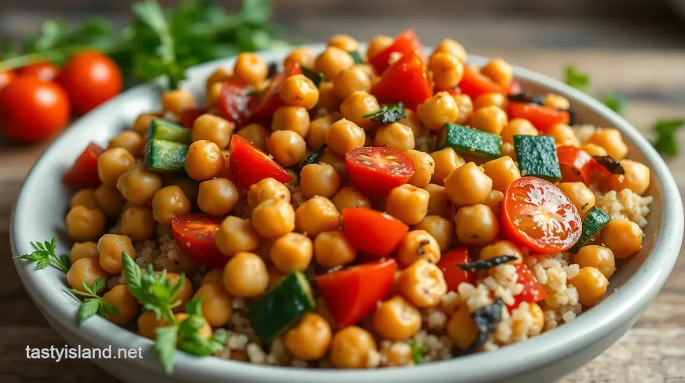 Easy Roasted Chickpeas with Veggies - Quick & Delicious Weeknight Dish Quick & Easy Roasted Chickpeas with Veggies