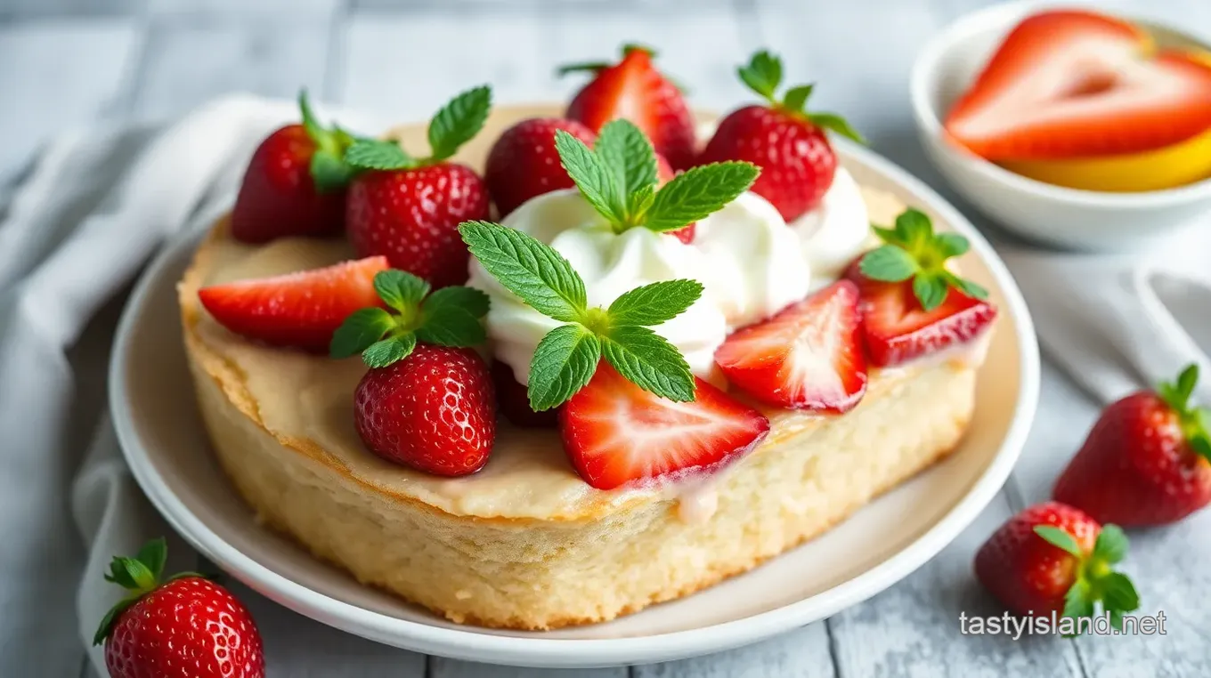 Strawberry Earthquake Cake