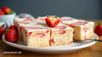 Bake Strawberry Delightful Cake Bars