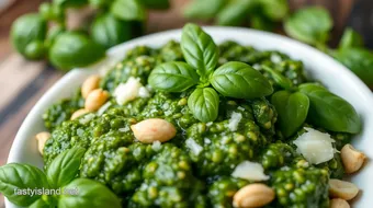 Blend Fresh Basil for Tasty Pesto Delight