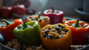 How to Make Delicious Hedley & Bennett-Inspired Stuffed Peppers recipe card