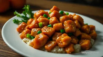 Delicious Easy Orange Chicken Inspired by Panda Express Nutrition recipe card