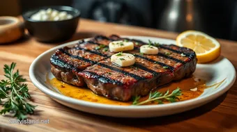 Easy Perfectly Grilled T-Bone Steak with Garlic Herb Butter recipe card