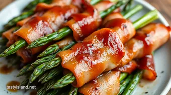 Easy Smoky Maple-Glazed Bacon-Wrapped Asparagus Recteq Recipe recipe card