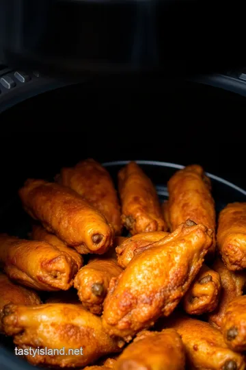 Crispy Air Fryer Chicken Wings with Garlic Parmesan Sauce presentation