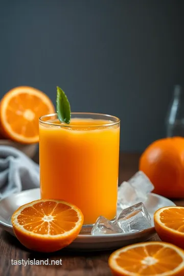 Freshly Squeezed Orange Juice presentation