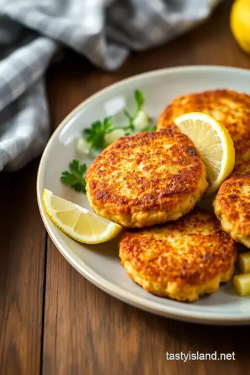 Crispy Fried Crab Cakes with Spicy Kick presentation