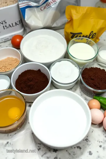 Heartfelt Chocolate Cake ingredients