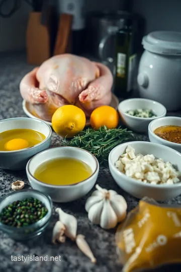 Lemon Thyme Roasted Chicken ingredients