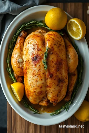 Lemon Thyme Roasted Chicken presentation