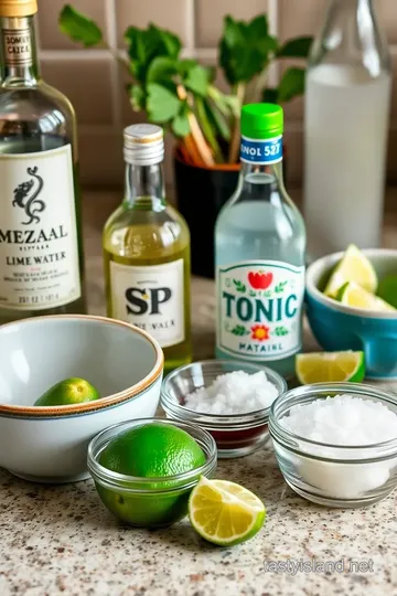 Mezcal Worm Cocktail ingredients