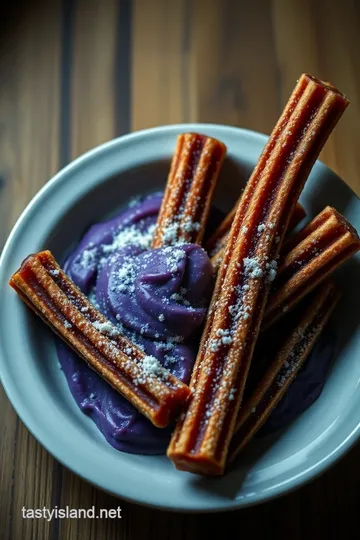 Purple Churros: A Sweet Twist on a Classic Treat presentation