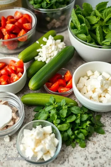Quick Tasty Green Cucumber Salad in 15 Minutes ingredients