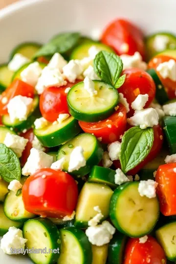 Quick Tasty Green Cucumber Salad in 15 Minutes presentation