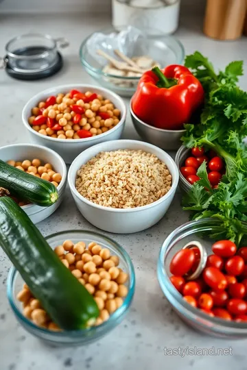 Quick & Easy Roasted Chickpeas with Veggies ingredients