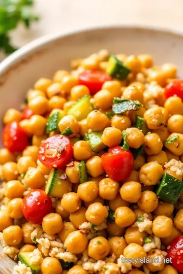 Quick & Easy Roasted Chickpeas with Veggies presentation