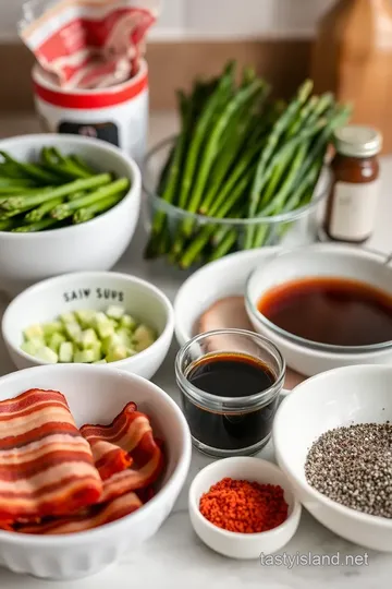 Smoky Maple-Glazed Bacon-Wrapped Asparagus ingredients