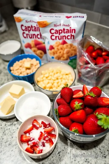 Strawberry Shortcake with Captain Crunch Crust ingredients