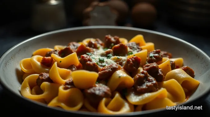 Cheesesteak Tortellini in Rich Provolone Sauce