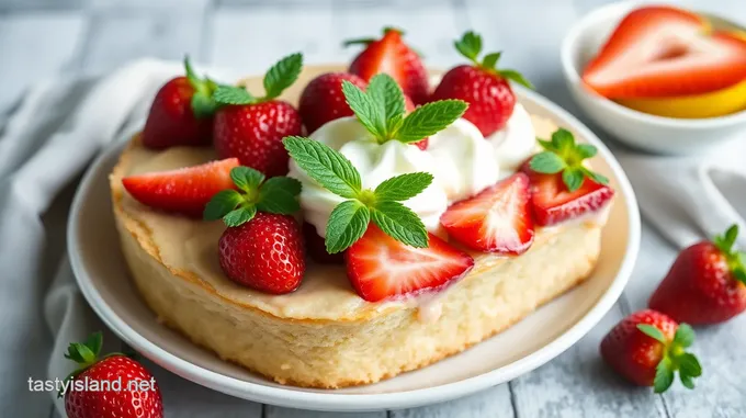 Strawberry Earthquake Cake